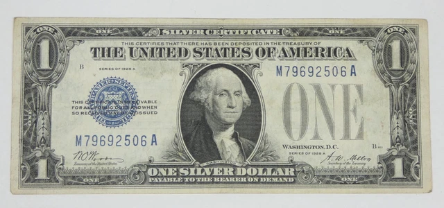 Series 1928-A Blue Seal $1 Silver Certificate Note EXTRA FINE  Fr#1601 Prob Free