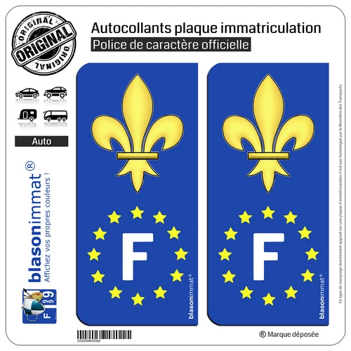 Autocollant plaque immatriculation 91 - Achat / Vente adhésif