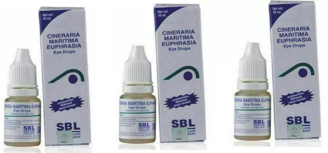 3X SBL Cineraria Maritima Euphrasia Collyre (10ml) Irritation Sèche Yeux...