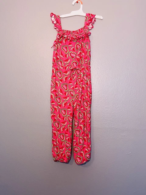 Btween Girls Watermelon Print Pants Romper Size 6