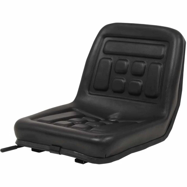 Tractor Seat Universal With Backrest Black Universal Forklift Adjustable Vidaxl
