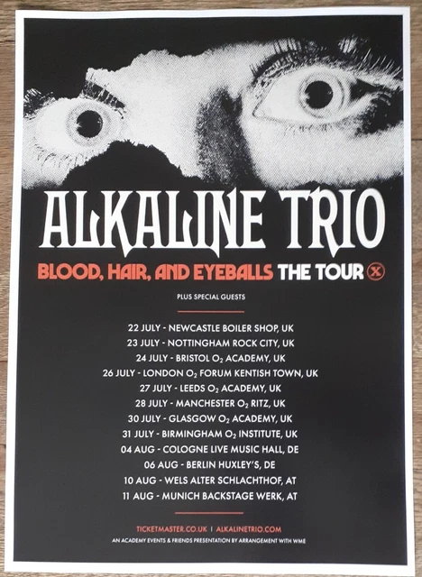 ALKALINE TRIO Live Band Musikshow 2024 Promotion Tour Konzert Gig