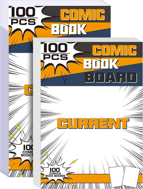 100 Count Comic Book Bags and Boards, Current Size Comic Bags and Boards Transpa