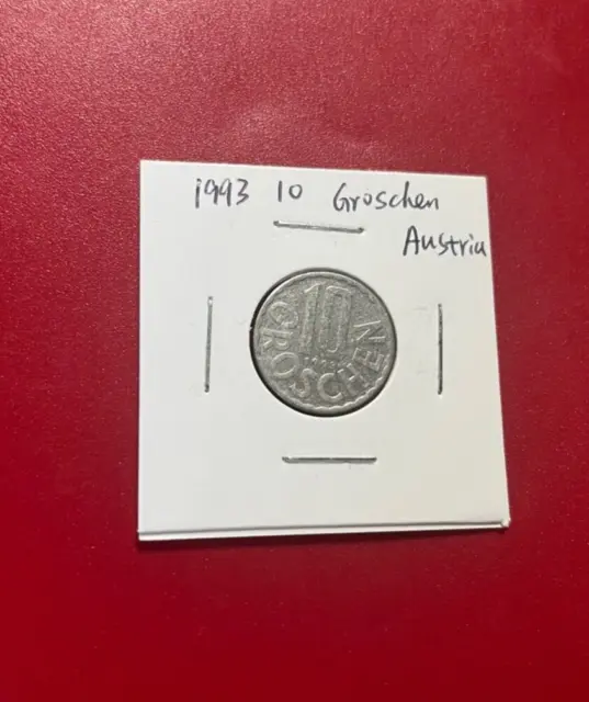 1993 Austria 10 Groschen Coin - Nice World Coin !!!