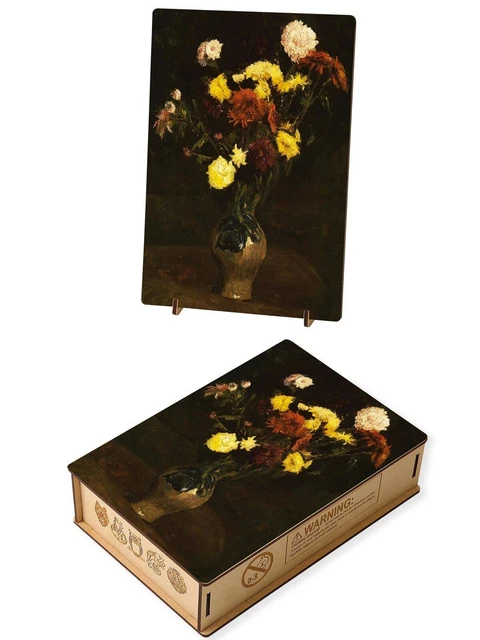 Landscape Blossom Oil Painting Jigsaw Puzzles Wooden Toy Kids Interactive Games