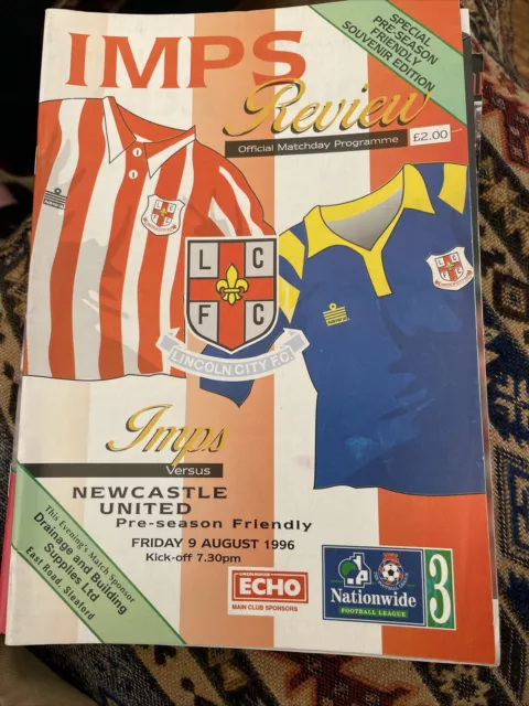 Lincoln City V Newcastle United 09/08/96