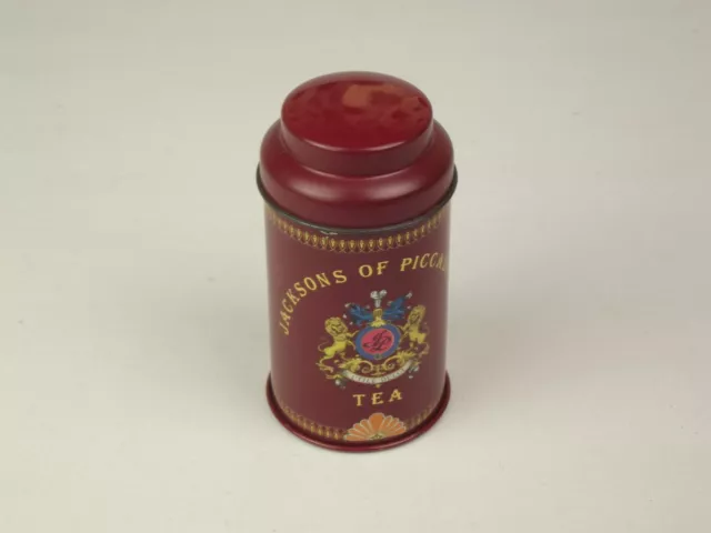 Retro Jacksons of Piccadilly Tea Tin Red