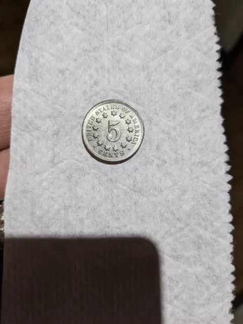 1875 Shield Nickel VF+