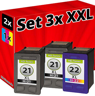 2 Inchiostro Cartucce per HP 21+22 XL SD400AE Deskjet F4180 F370 F375 F380 Fax