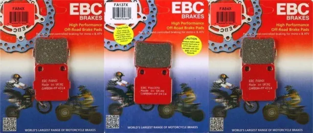 EBC X carbon front & rear brake pad set - Suzuki LTZ400 Quadsport _FA84X|FA137X