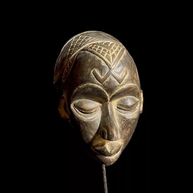 African mask antiques tribal mask vintage Wood mask Carved Chokwe mask-8987 3