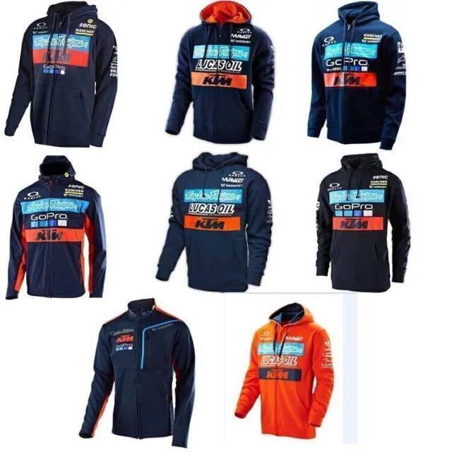 KTM Team Long Sleeve Hoodie Sweatshirt Pullover Shirt Motocross Men's Jersey