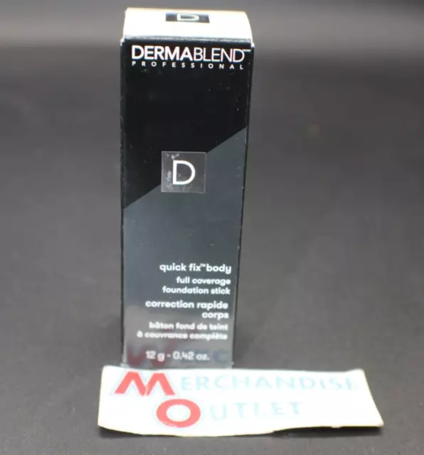 Dermablend Quick-Fix Body Foundation Stick, Medium 40W, .42oz, New In Box