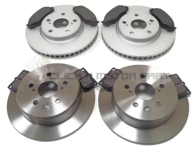 MTEC Front & Rear Brake Discs And Pad Kit For Lexus IS220D IS250 – Drilled & Grooved 296mm/291mm