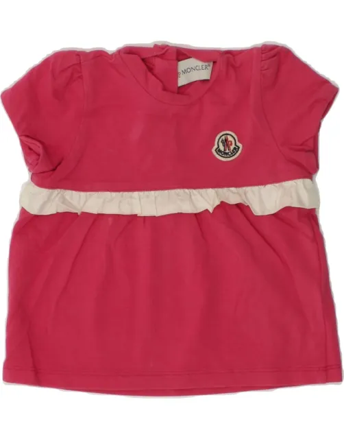 Vestido básico MONCLER bebé niñas 9-12 meses rosa algodón AW68