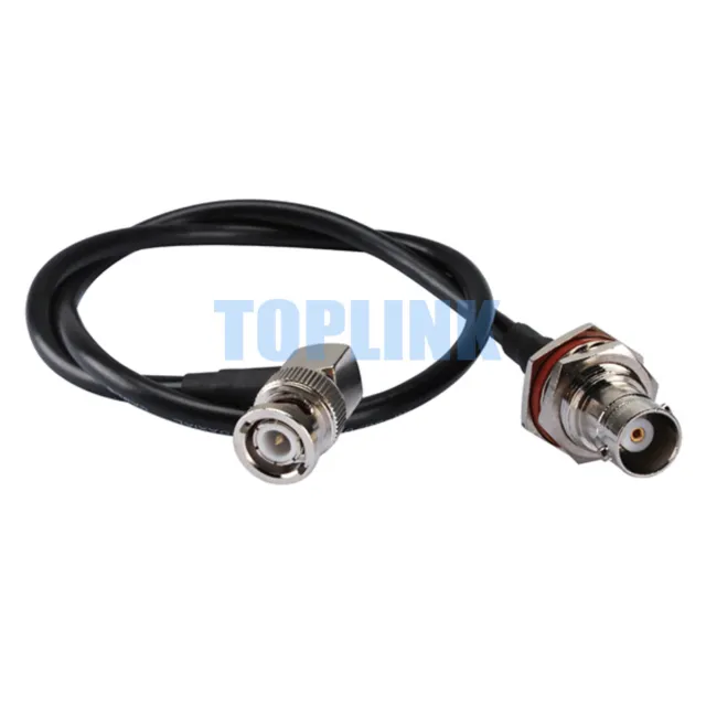 BNC Female Bulkhead to BNC Male Right Angle Connector RF Cable Assembly RG58