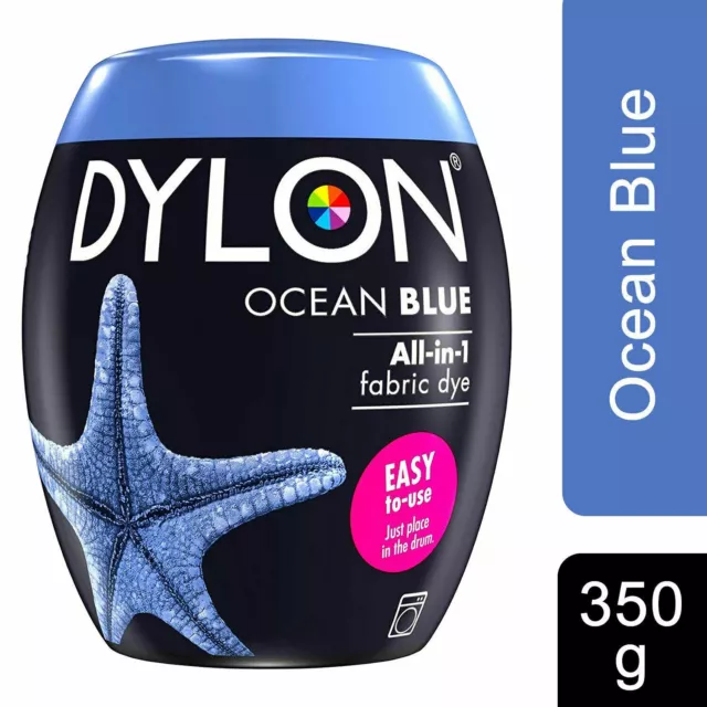 Dylon Washing Machine Fabric Dye Pod, Ocean Blue, 1pk of 350g