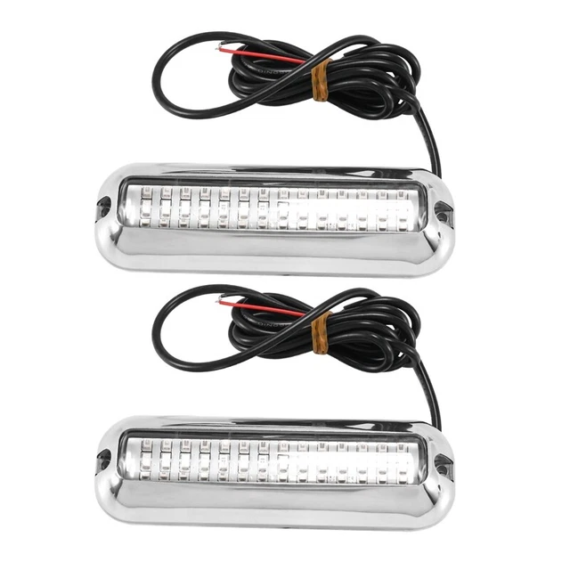 2Pcs 42LED Boat Light Boat Transom Light Underwater Pontoon Marine Light D9U8