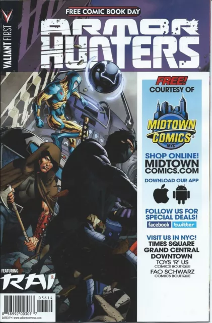 Armor Hunters 1 Midtown Variant Fcbd 2014 Nm Giveaway Promo Free Comic Book Day