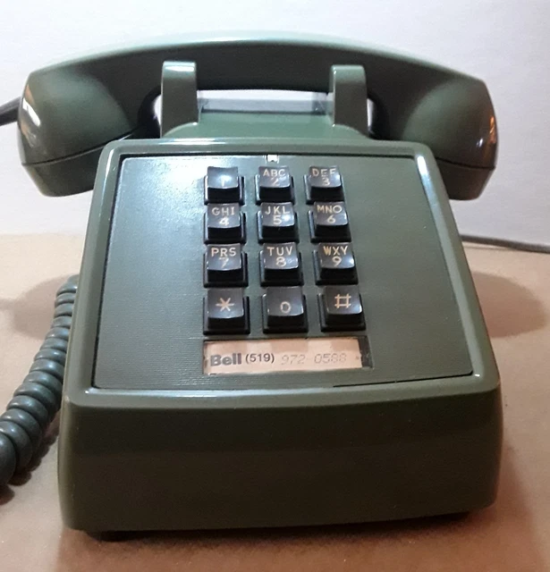 VINTAGE BELL TELEPHONE avacado push button telephone 2500AX £23.92 ...