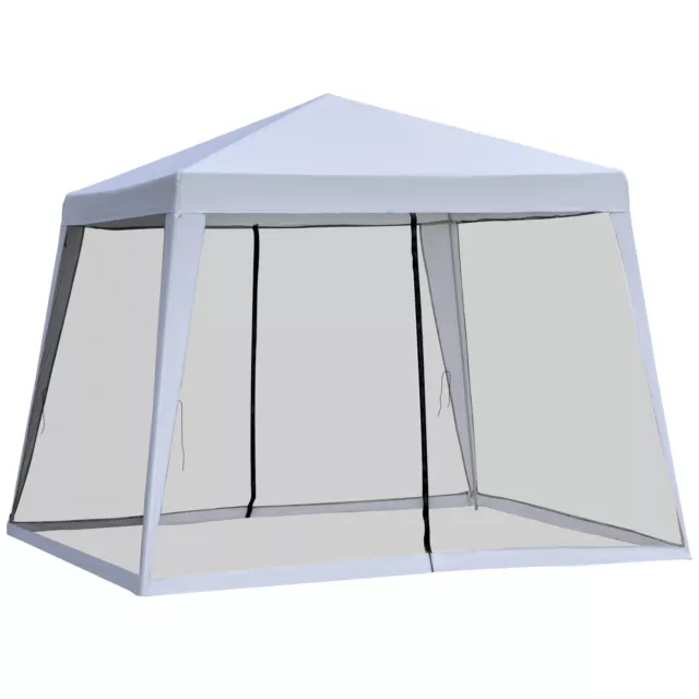 Outsunny 3x3m Gazebo Canopy Tent Event Shelter w/ Mesh Screen Side Refurbished