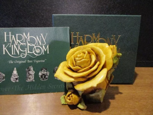 Harmony Kingdom Single Yellow Rose Lord Byron's Harmony Garden UK Made SGN