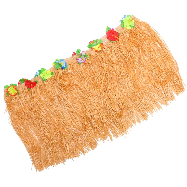 Table Skirt Abs Seaside Hula Grass Hawaiian Party Decoration Tablecloth