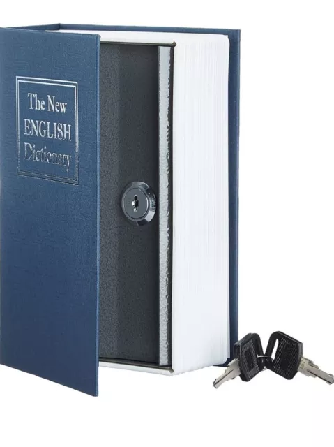 Secret Dictionary Book Travel Safe Security Key Lock Money Cash Jewellery Box