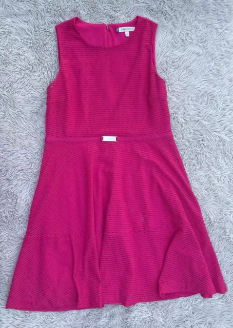 Jennifer Lopez Women's sz 10 Pink Fit & Flare Sleeveless Dress