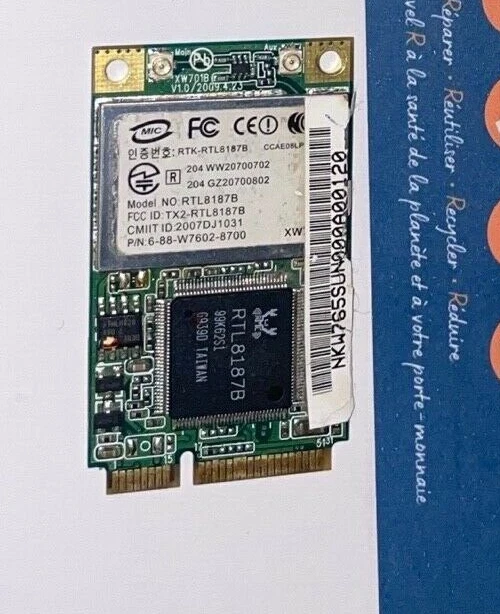 Carte Wi-Fi + Bluetooth Realtek RTL8723B Pour ASUS VivoBook F507MA - Occasion Testée