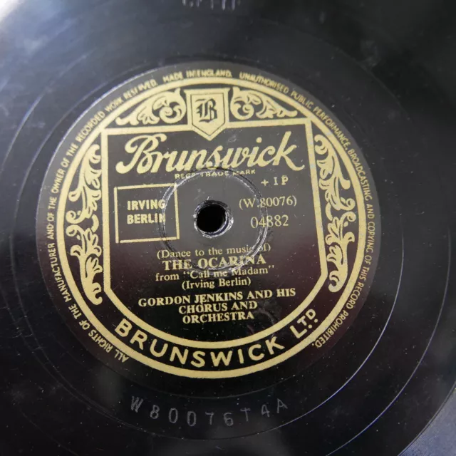 78rpm GORDON JENKINS the ocarina / its a lovely day today you`re just in love