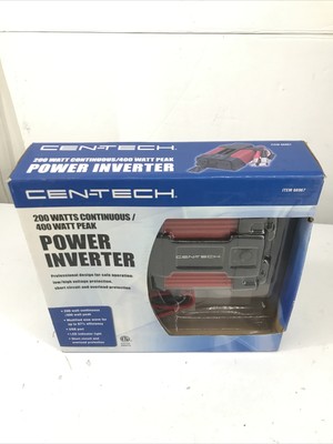 Cen-Tech 200 Watt Continuous Power Inverter 200 Watt Continuous/ 400 watt Peak