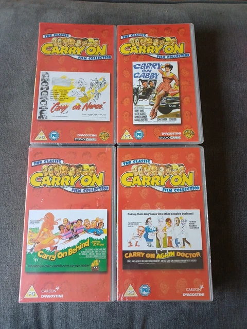 Job Lot 4 X CARRYON  VHS VIDEO, BRAND NEW SEALED FREEPOST