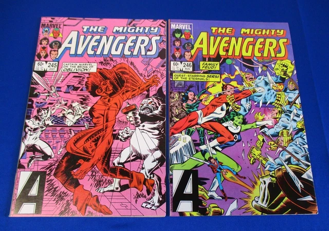 The Mighty Avengers 245 246 Marvel Comics Key Issue 1984 Very Good Condition