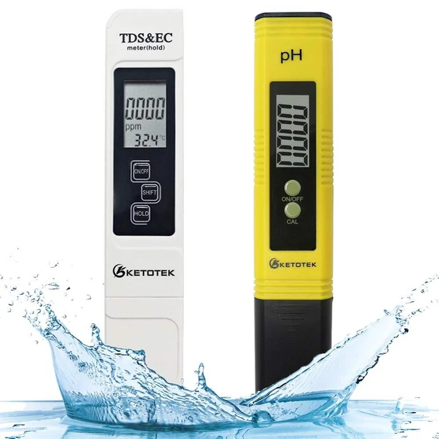 Digital Water TDS Meter PH MeterPPM Tester has TDS-EC-Temp (3-in-1) ±2% Accuracy