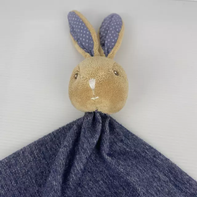 Bunny Rabbit Comforter Babies Security Blanket Soft Plush Kaloo Baby Toy Denim