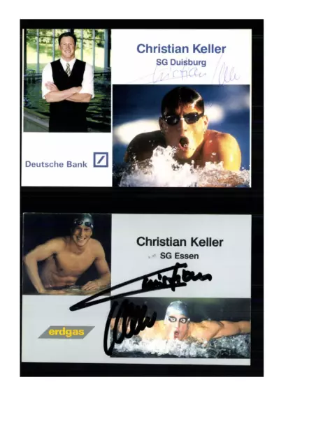 12 Autogrammkarten Schwimmen Original Signiert  ## K 665