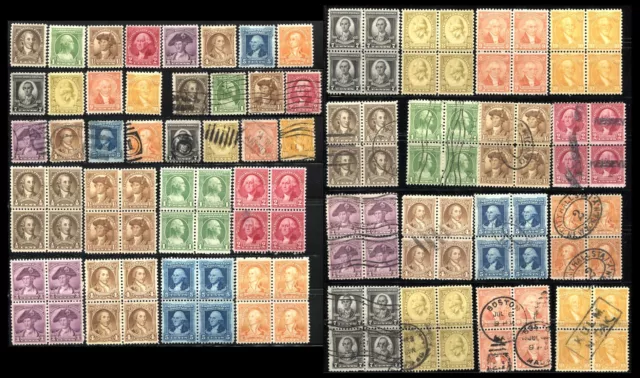 WASHINGTON BICENTENNIAL ISSUE SC# 704-715 USA Stamps Postage Collection Used MLH