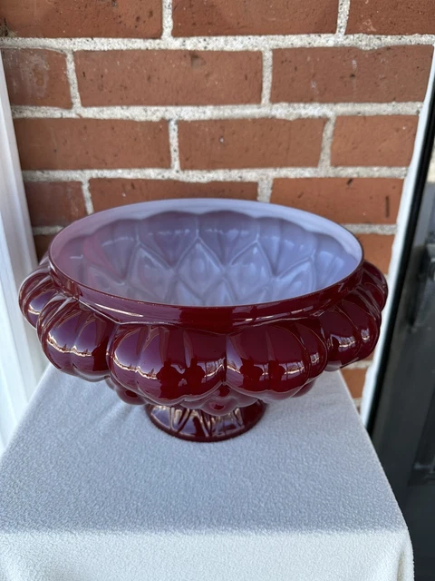 Aladdin Artichoke Ox Blood Cased Glass Oil Lamp Shade For 10in. Shade holder 7