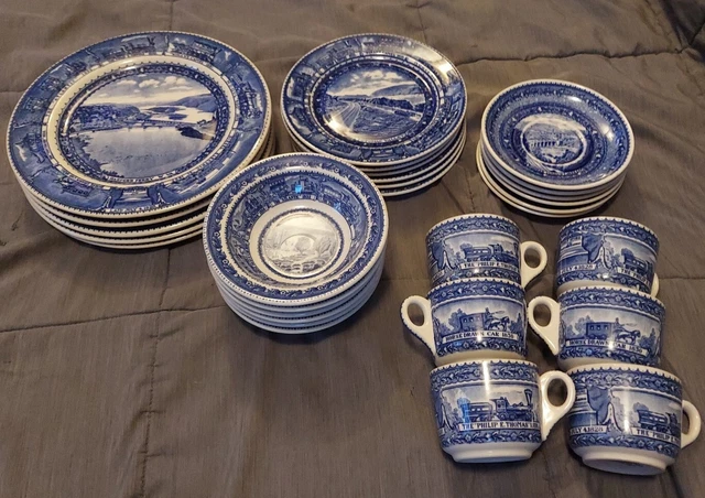 Set of 29 - B & O Baltimore & Ohio Railroad Plates Bowl Cups and Saucers