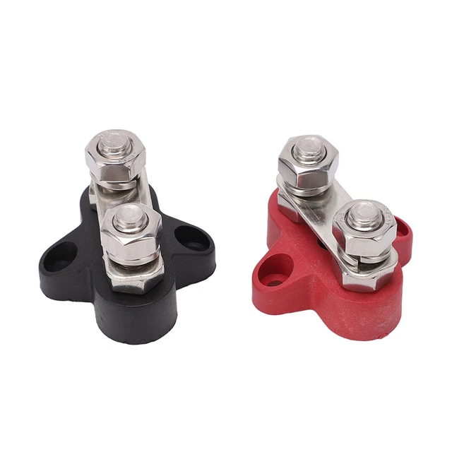 BATTERY TERMINAL BLOCK M8 Positive Negative Post Connector Set DC12V