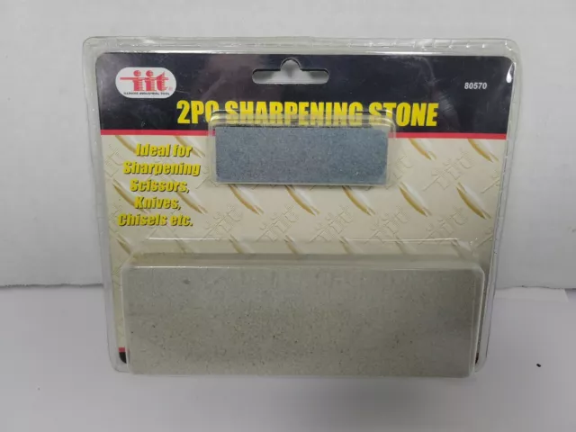 2 Pc. Sharpening Stone, 6"x 2"x1" and 3"x1"x5/16", Aluminum Oxide 120 & 240 grit