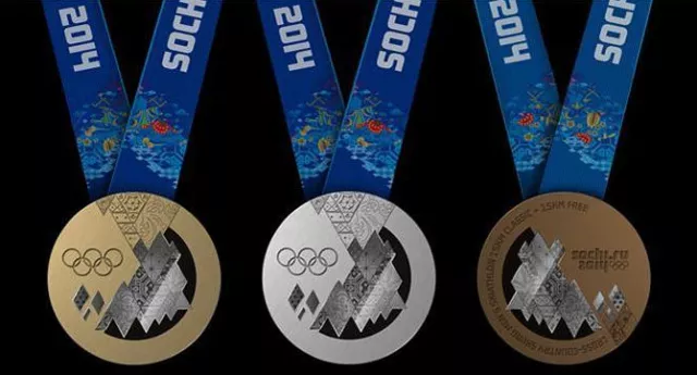 2014 Sochi Russia Winter Olympics Gold Silver Bronze Medal