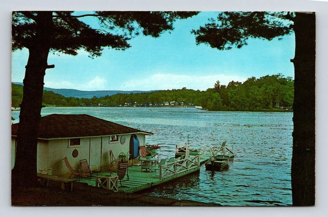 Lake Winola Endless Mountains Northeastern Pennsylvania Vintage Forest Postcard