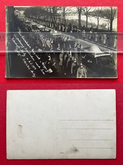 Foto AK METZ 1914 Überführung der Särge nach dem Eisenbahnunglück    ( 124992