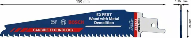 Bosch Experto Sierra Sable S967XHM Tough Metal Embedded Wood Accesorio 3