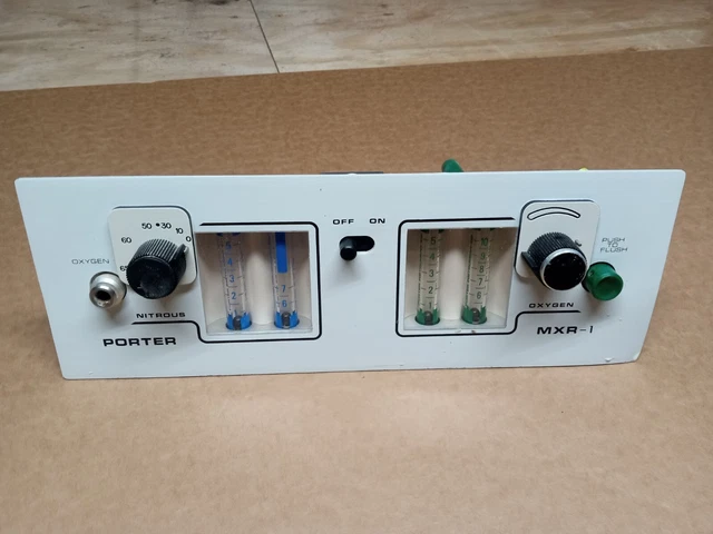 Porter Nitrous & Oxygen MXR - 1 Dental Nitrous Flow Meter #1