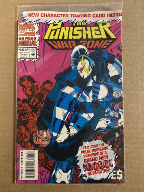 Punisher War Zone Annual #1 Polybagged With Card 1St Print Marvel Comics (1993)