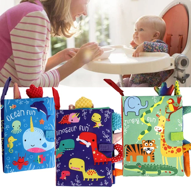 Livre en Tissu Pour Bébé Jouets Sonores et éducatifs Pour Nouveau-né 0-36 Mois