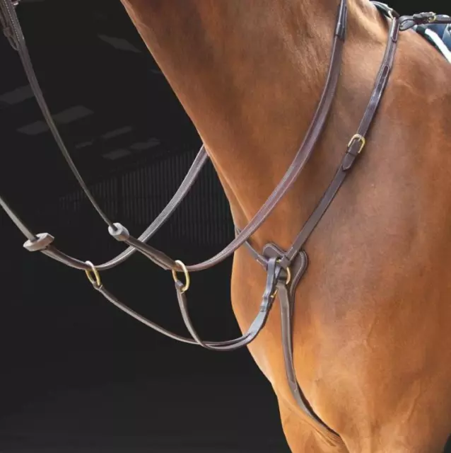 Shires Salisbury 3-Point Breastplate - Australian Nut